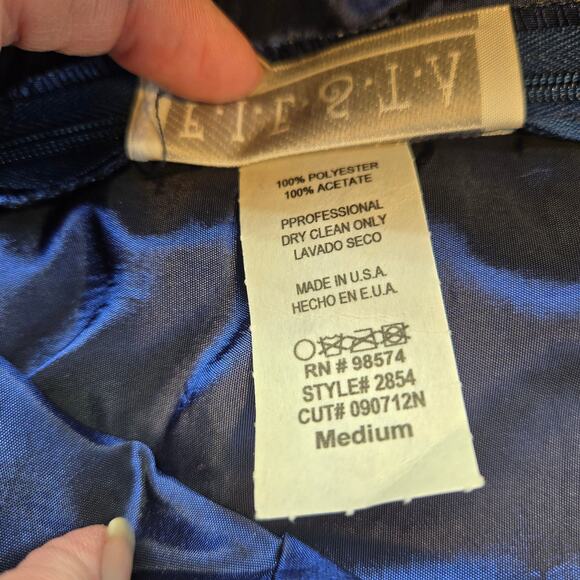 NWT Women's Fiesta Semi Formal Dress Blue Large Fits Like Medium Party Junior - Picture 5 of 8